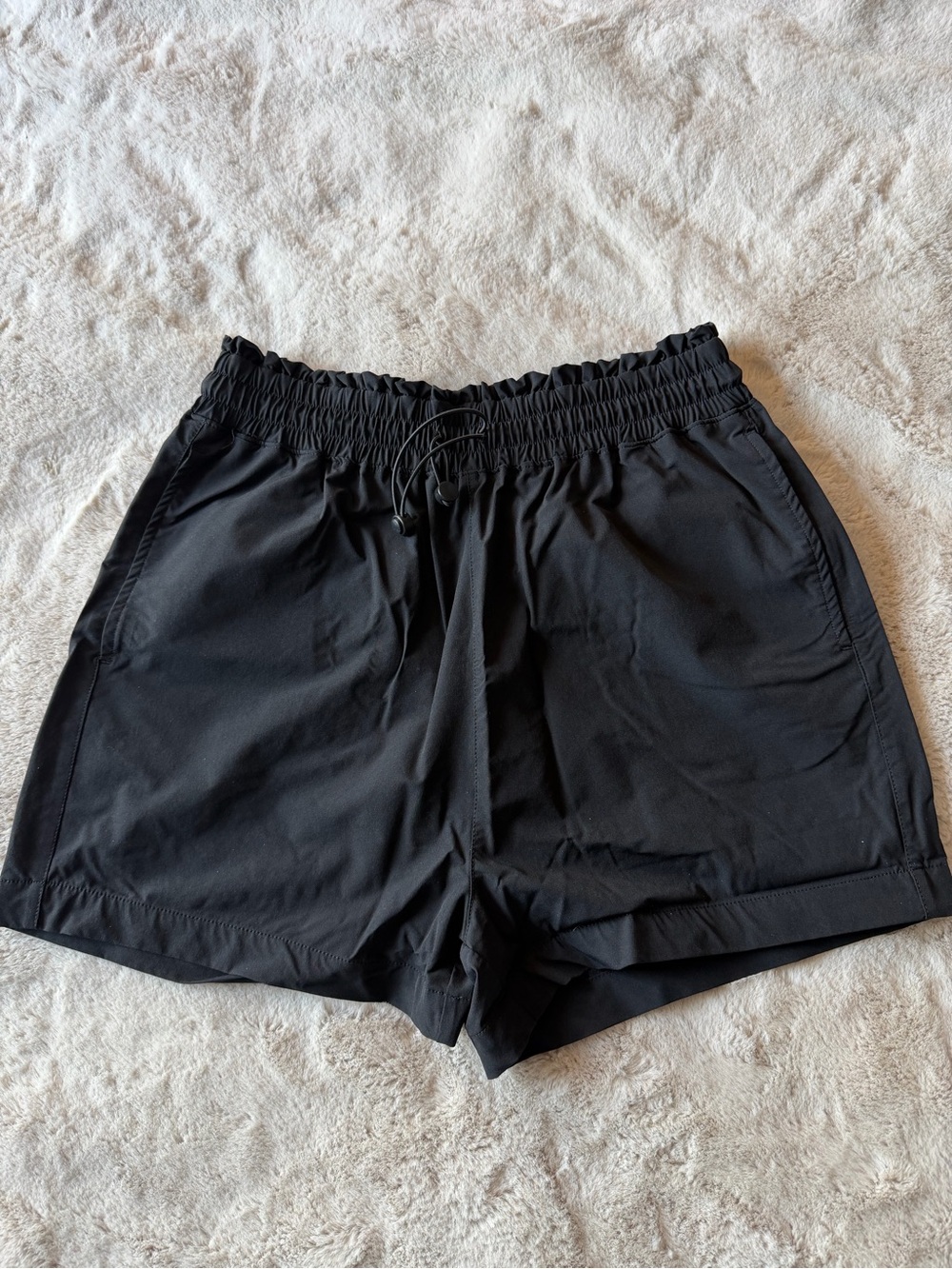 Mono B Black Athletic Drawstring Shorts